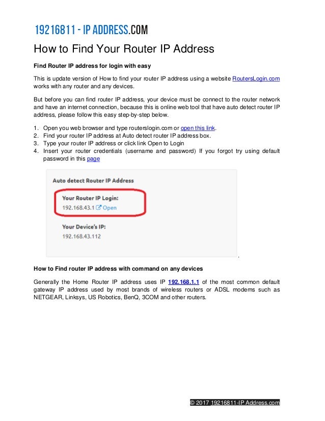 how to find your ip address password
